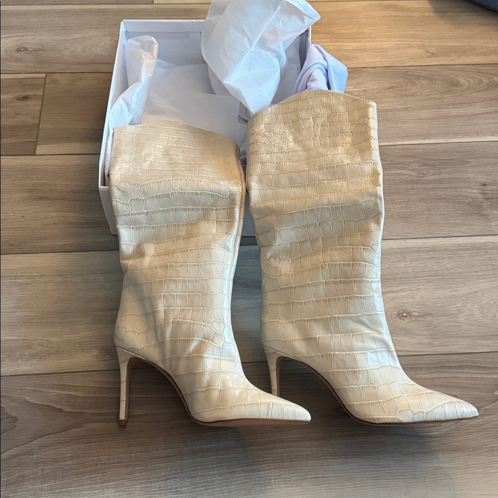 Schutz Maryama Croc Embossed Boot